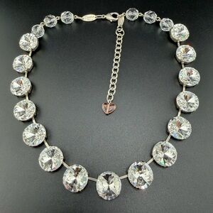 Sabika Volume 4 Classics Clear Crystal Collar Statement Necklace 16-18”